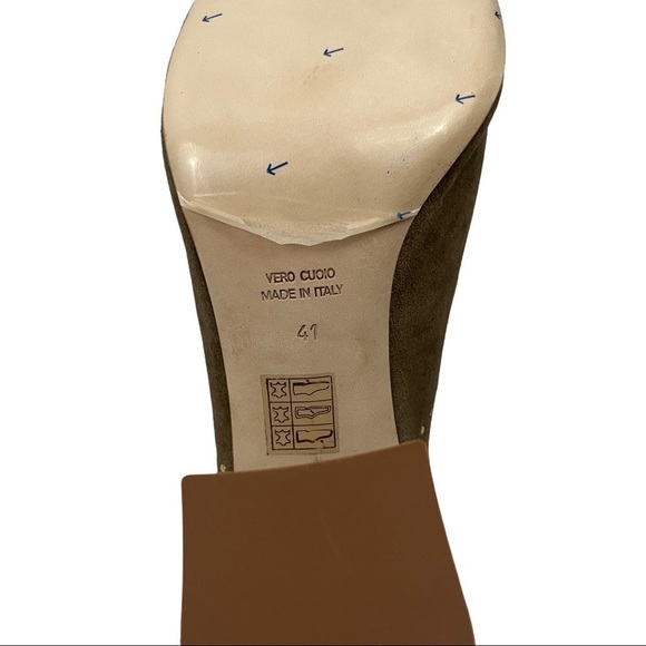 LA CANADIENNE studded peep toe mules - Picture 7 of 8